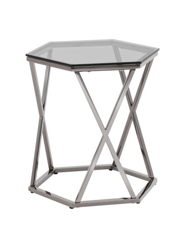 Журнальный столик Stool Group Круз 4842 стекло smoke сталь Темный хром