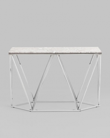 Консоль Stool Group Авалон 12241 серый мрамор сталь Серебро