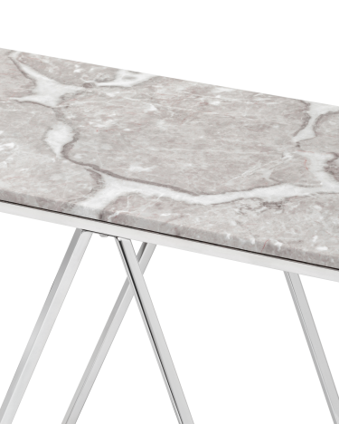 Консоль Stool Group Авалон 12241 серый мрамор сталь Серебро