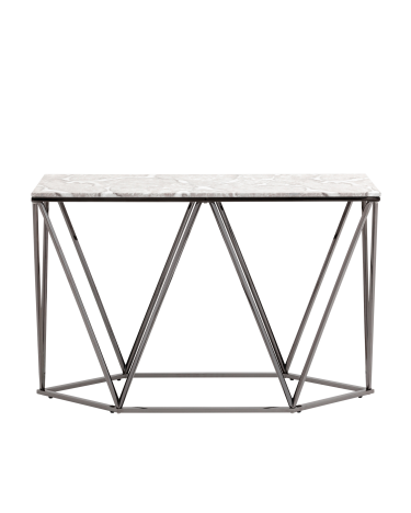 Консоль Stool Group Авалон 12241 серый мрамор сталь Темный хром