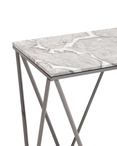 Консоль Stool Group Авалон 12241 серый мрамор сталь Темный хром