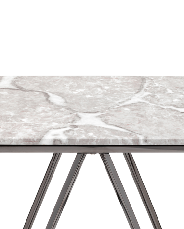 Консоль Stool Group Авалон 12241 серый мрамор сталь Темный хром