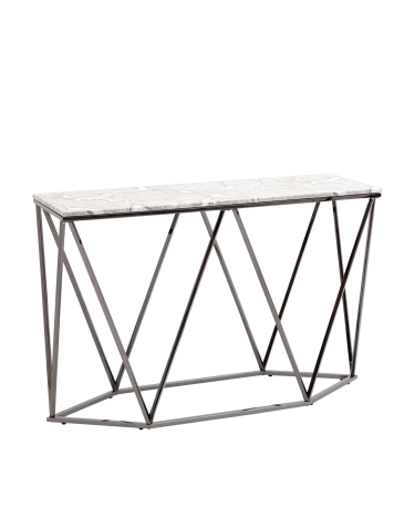 Консоль Stool Group Авалон 12241 серый мрамор сталь Темный хром