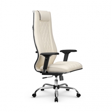 Кресло руководителя Метта МЕТТА L 1m 50M/4D Infinity Easy Clean MPES Комплект 5 Молочное
