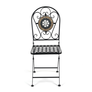 Стул Tetchair Secret de Maison VICENZA mod. PL08-7451RV металл, 363591 см, черный /плитка калейдоскоп