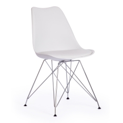 Стул Tetchair TULIP IRON CHAIR mod.EC-123 металл/пластик, 54,54883,5см, white белый