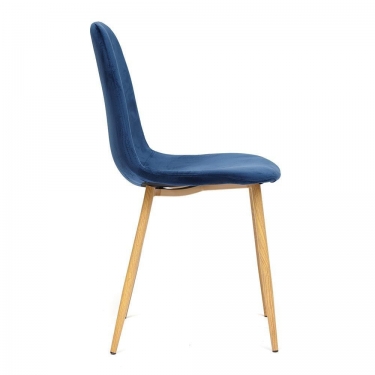 Стул Tetchair BREEZE mod. 4724 металл/ткань, 44х48х87см,темно-синий/натуральное дерево