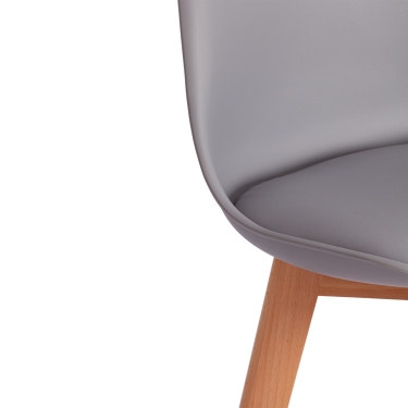 Стул барный Tetchair TULIP BAR mod. C1014H пластик/дерево, 57 х 48 х 104 см, серый 024 /натуральный
