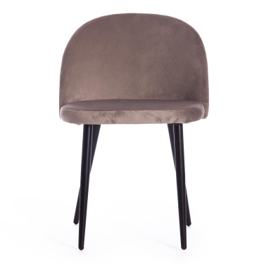 Стул Tetchair MELODY mod. 4997 металл/вельвет, 52х49х78см, серо-бежевый/черные ножки