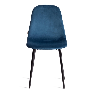 Стул Tetchair BREEZE mod. 4724 вельвет/металл, 44 х 53 х 87 см, Blue синий HLR63 / черный