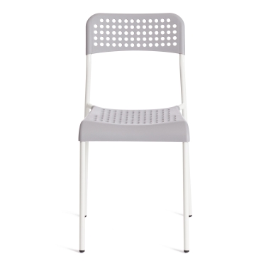 Стул Tetchair ADDE mod. C-049 металл/пластик, 39 х 49 х 78 см, Grey серый /White белый