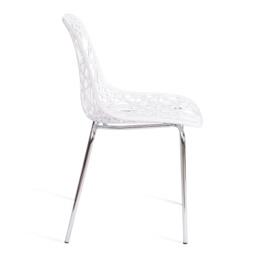 Стул Tetchair CRISPY mod. 61 металл, пластик, 44 x 56.5 x 80 см, White белый 11954/хром