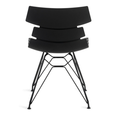 Стул Tetchair HANSEN mod. 622N пластик/металл, 51х47х80 см, высота до сиденья 45 см, черный/черный