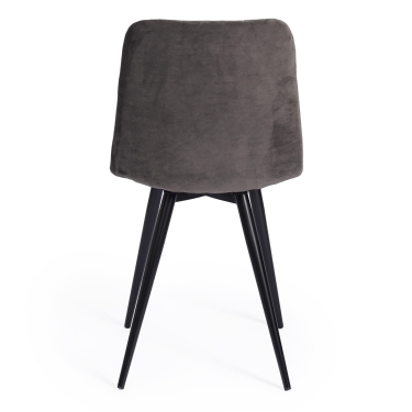 Стул Tetchair CHILLY mod. 7095 ткань/металл, 45x53х88 см, высота до сиденья 50 см, темно-серый barkhat 14/черный