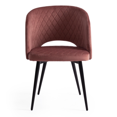 Стул Tetchair CHILLY X mod. 7096 ткань/металл, 45x53х88 см, высота до сиденья 50 см, коричневый barkhat 11/черный