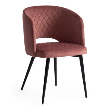 Стул Tetchair CHILLY X mod. 7096 ткань/металл, 45x53х88 см, высота до сиденья 50 см, коричневый barkhat 11/черный