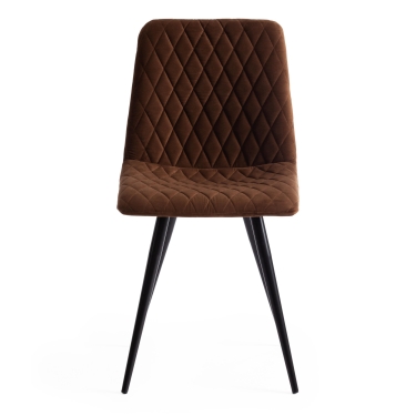 Стул Tetchair CHILLY X mod. 7096 ткань/металл, 45x53х88 см, высота до сиденья 50 см, коралловый barkhat 15 /черный