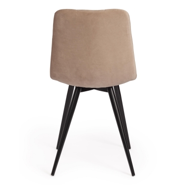 Стул Tetchair CHILLY mod. 7095-1 ткань/металл, 45x53х88 см, высота до сиденья 50 см, бежевый barkhat 5/черный