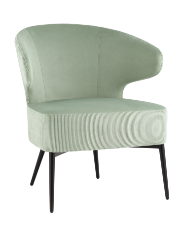 Кресло лаунж Stool Group Royal Stripes велюр Фисташковый