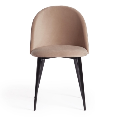 Стул Tetchair MONRO mod. 710 ткань/металл, 56х51х80 см, высота до сиденья 47 см, бежевый barkhat 5/черный