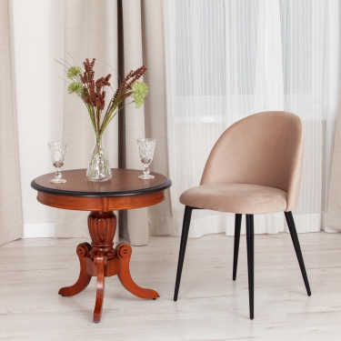 Стул Tetchair MONRO mod. 710 ткань/металл, 56х51х80 см, высота до сиденья 47 см, бежевый barkhat 5/черный