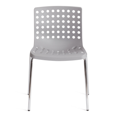 Стул Tetchair SKALBERG mod. C-084-A металл/пластик, 46 х 56 х 79 см, Grey серый / Chrome хром