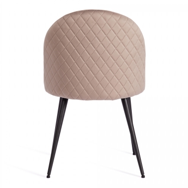 Стул Tetchair MONRO mod. 5144 металл/вельвет, 51x56x84 см, серо-бежевый HLR-9/черный