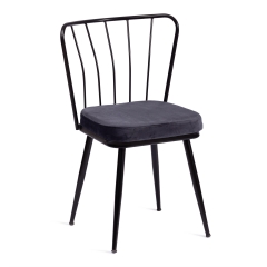 Стул Tetchair YANIS mod. 182 металл/вельвет, 42.5 х 50.5 х 82.5 см, black черный BF-16