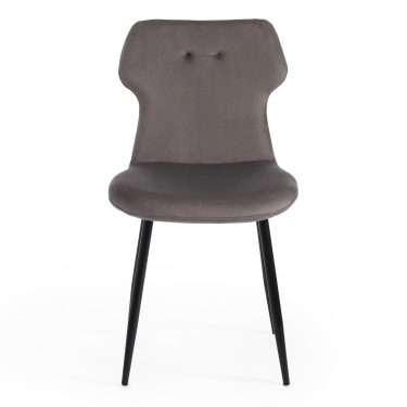Стул Tetchair ROBOCOP mod. DC0128 вельвет/металл, 57 х 46 х 85 см , серый HLR 24/черный