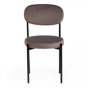 Стул Tetchair REVO mod. 7033 ткань/металл, 47х54х82 см, высота до сиденья 47 см, темно-серый barkhat 14/черный