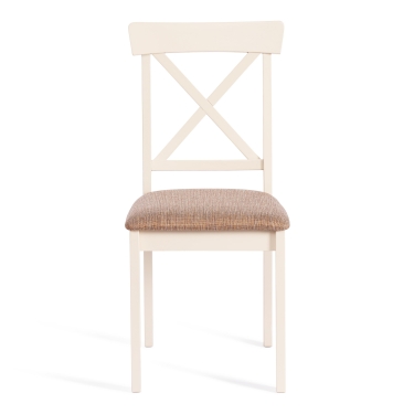 Стул Tetchair Гольфи 2/ Golfi 2 дерево гевея, 455194, ivory white, ткань кор.-зол. 1505-9