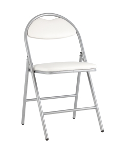 Стул складной Stool Group Hagen chrome экокожа Белый