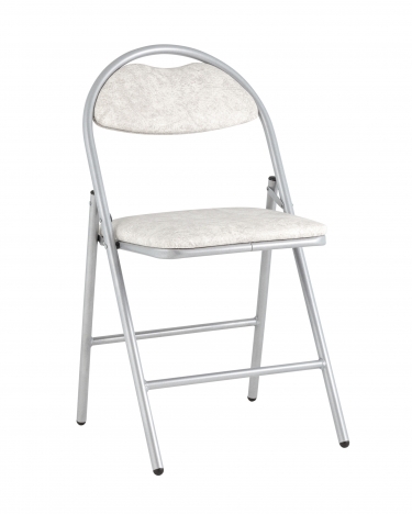 Стул складной Stool Group Hagen chrome экокожа Белый мрамор