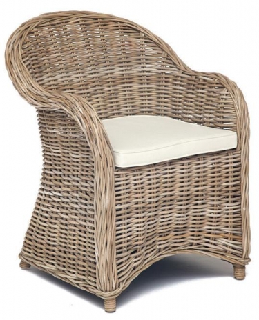 Кресло Tetchair Secret De Maison BASON c подушкой 726588 см, натуральный серый/natural grey, подушка ткань цветы