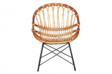 Кресло Tetchair Secret De Maison Petunia mod. 01 5088 SP KD/1-1 натуральный ротанг/металл, 80х61х66см, светлый мед/черный