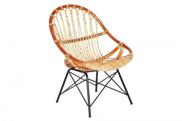 Кресло Tetchair Secret De Maison Pitaya mod. 01 5089 SP KD/1-1 натуральный ротанг/металл, 80х66х64см, светлый мед/черный