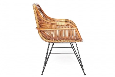 Кресло-качалка Tetchair Secret De Maison Petunia mod. 01 5088 RC SP KD/1-1 натуральный ротанг/металл, 80х61х80см, светлый мед/черный