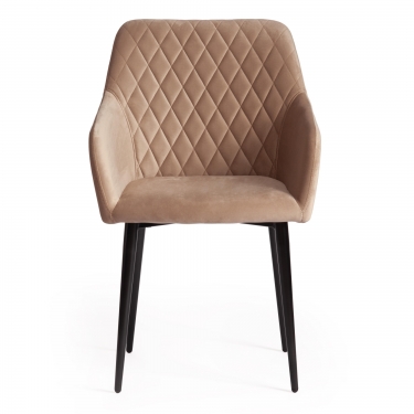 Кресло Tetchair BREMO mod. 708 ткань/металл, 58х55х83 см, высота до сиденья 48 см, бежевый barkhat 5/черный