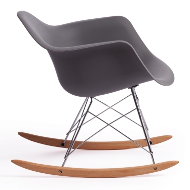 Кресло-качалка Tetchair CINDY mod. C1025A пластик/металл/дерево, 65 х 61 х 74 см, серый 024 /натуральный