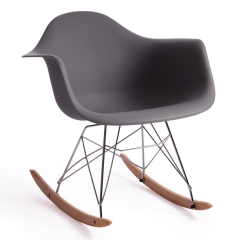 Кресло-качалка Tetchair CINDY mod. C1025A пластик/металл/дерево, 65 х 61 х 74 см, серый 024 /натуральный