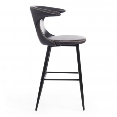 Стул барный Tetchair FLAIR BAR mod. 9018 экокожа/металл, 60 х 56 х 106 см , серый 22/черный