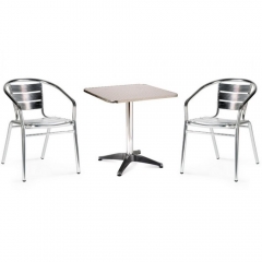 Комплект мебели LFT-3059/T3125-60x60 Silver 2+1 Афина-мебель LFT-3059/T3125-60x60 Silver 2Pcs