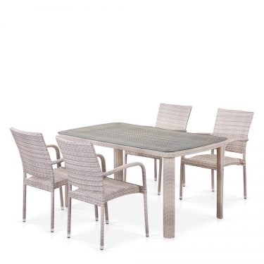 Комплект плетеной мебели Афина-мебель T51A/Y376-W85-150x85 4Pcs