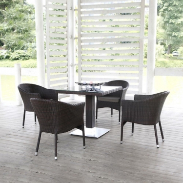 Комплект плетеной мебели Афина-мебель T605SWT/Y350B-W53 Brown