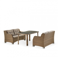 Комплект плетеной мебели Афина-мебель T51B/S51B-W65 Light brown