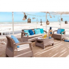 Комплект для отдыха Афина-мебель Yalta 3set AFM-1030B Beige/Cappuccino