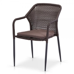 Плетеный стул Афина-мебель Y35B-W2390 Brown с подушкой