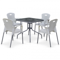 Комплект мебели для кафе Афина-мебель TL80x80/XRF065BW-White 4Pcs