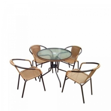 Комплект мебели Афина-мебель Николь-1LB TLH-037С-TLH080RR-D80 Light Beige
