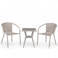 Комплект плетеной мебели Афина-мебель T25C/Y137C-W85 Latte 2Pcs